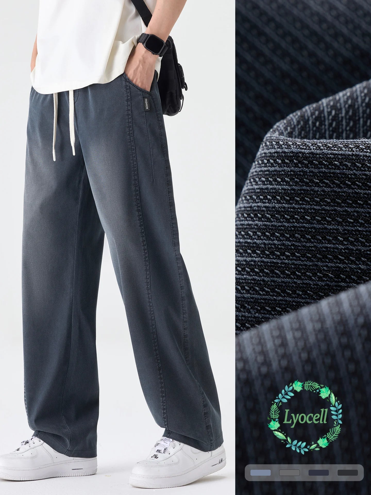 Men's Summer Lyocell Fabric Jeans | Elastic Waist Loose Fit