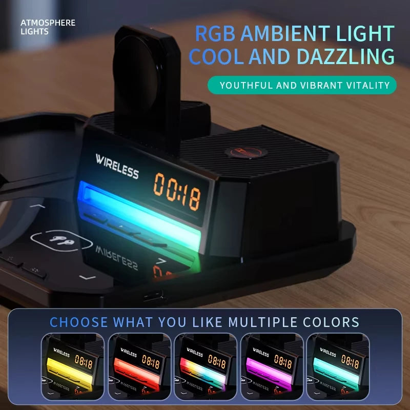 30W 3-in-1 Wireless Fast Charging Dock | Foldable Magnetic Charger