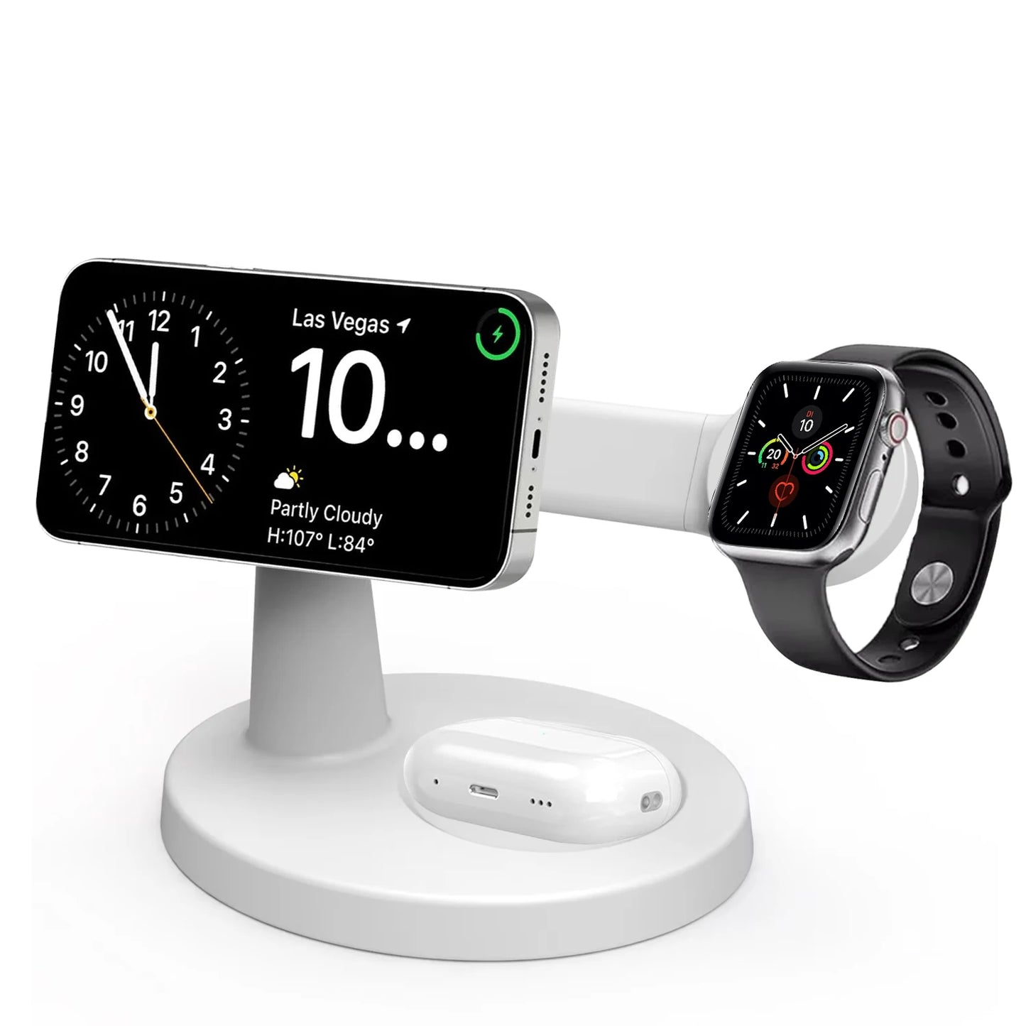 3-in-1 Magnetic Wireless Charging Stand | Fast Charging Station