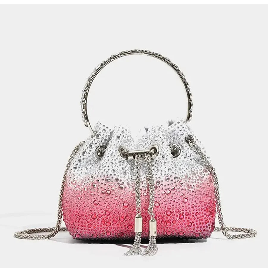 Bolso de mano y tote elegante de noche | Bolso de mujer con borla brillante