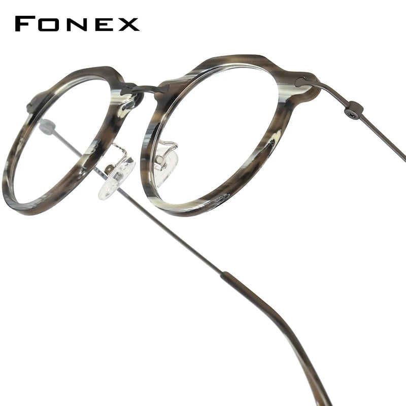 Monturas de gafas unisex cuadradas retro de titanio | Elegantes y duraderas