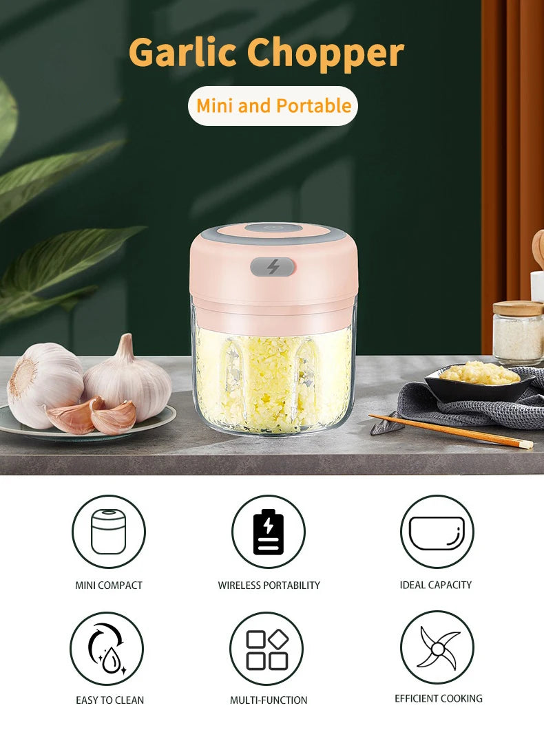 Mini Electric Meat Grinder & Garlic Crusher | Kitchen Essential