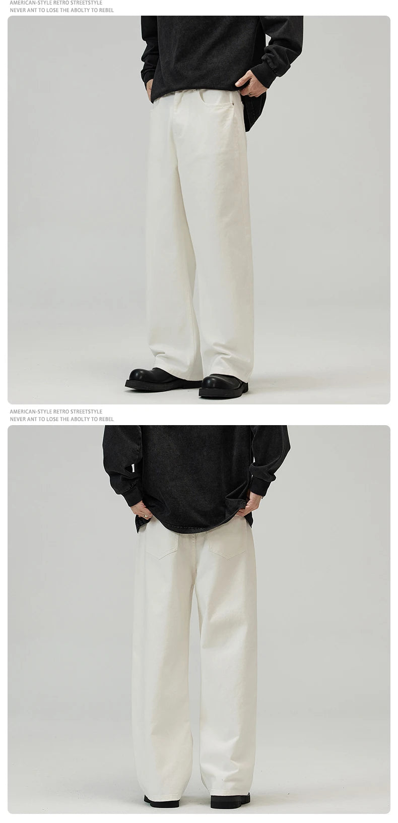 Men's Comfortable Baggy Straight Jeans | Casual Fashion Denim Pants