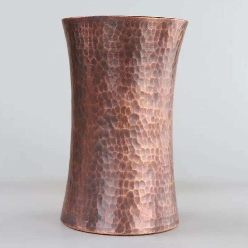 Vintage Pure Copper Coffee Cup,Handcrafted Engraving Hammer Texture 300 ml Beer Moscow Mule Tumbler Milk Mug,Tea Water Tableware