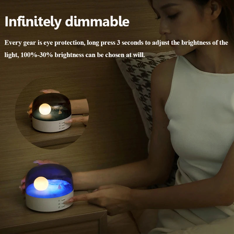 Mini Portable Bluetooth Speaker with Dimming Ambient Light