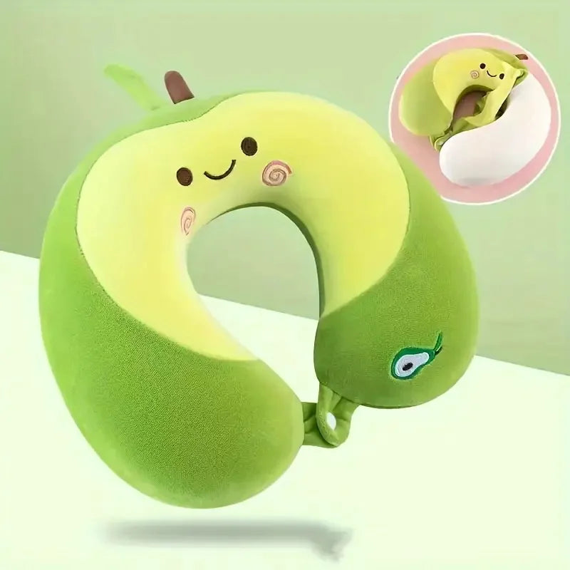 U-Shaped Cartoon Neck Pillow | Memory Foam Travel Cushion