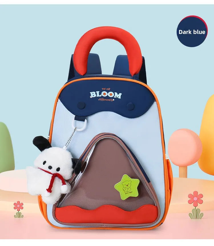 Lightweight Contrast Color Kindergarten Backpack | Cute Stylish Kids Bag