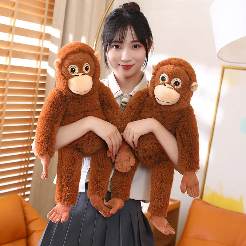 65cm Cartoon Gorilla Plush Toy | Soft Monkey Stuffed Doll