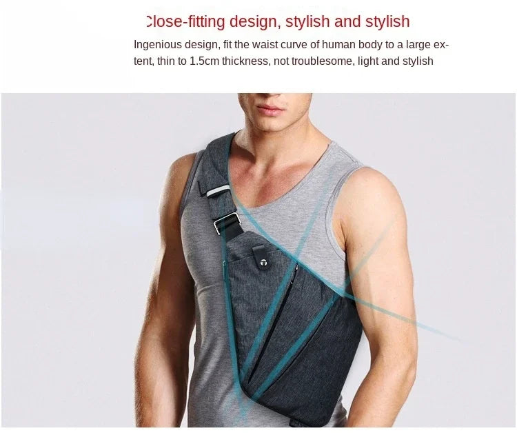 Men's Camouflage Tactical Chest Bag | Waterproof Crossbody Bag