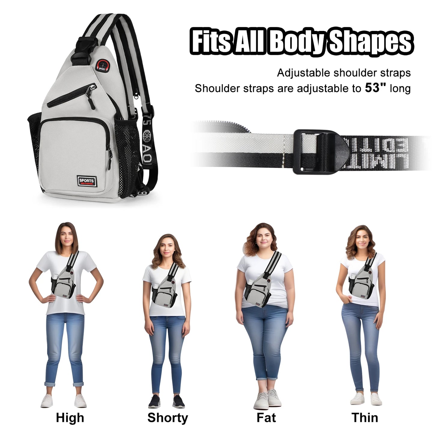 Adjustable Women's Sports Chest Bag | Stylish & Versatile Travel Backpack