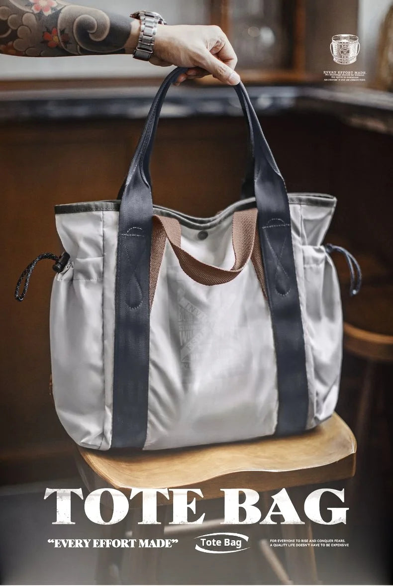 Vintage Waterproof Tote Bag for Men | Large Capacity Commuter Bag