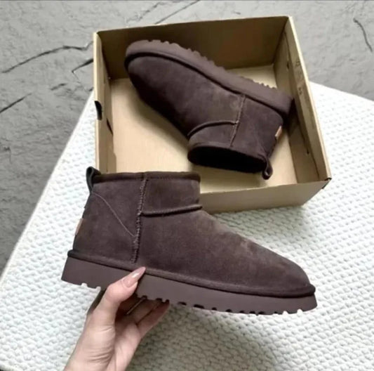 Botas de nieve con plataforma ultra mini para niños | Botas cálidas de forro polar de borrego