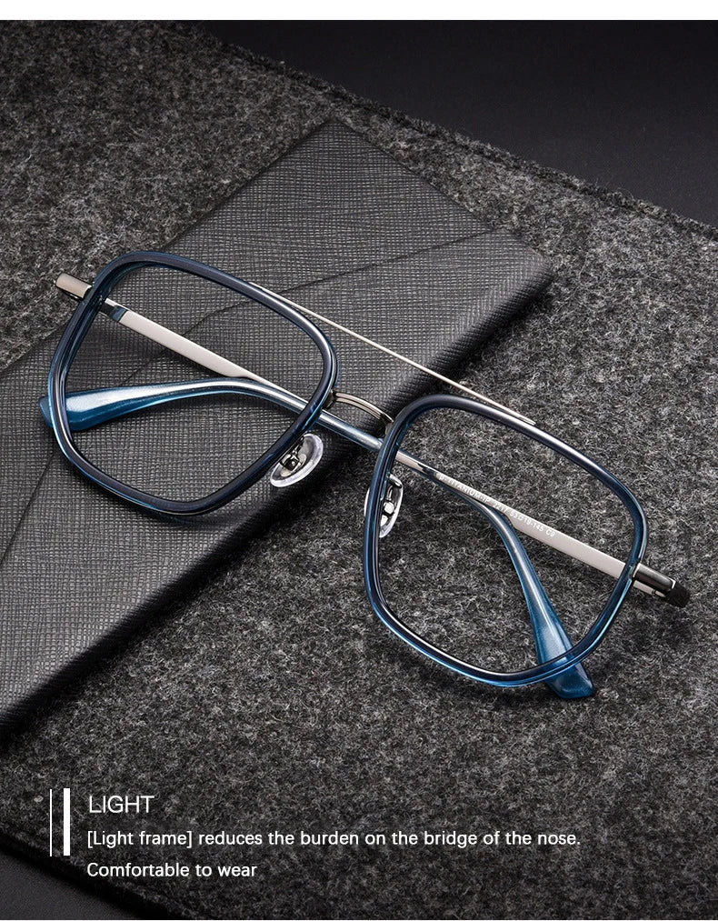 Luxury Oversize Titanium Eyeglasses Frames for Men & Women