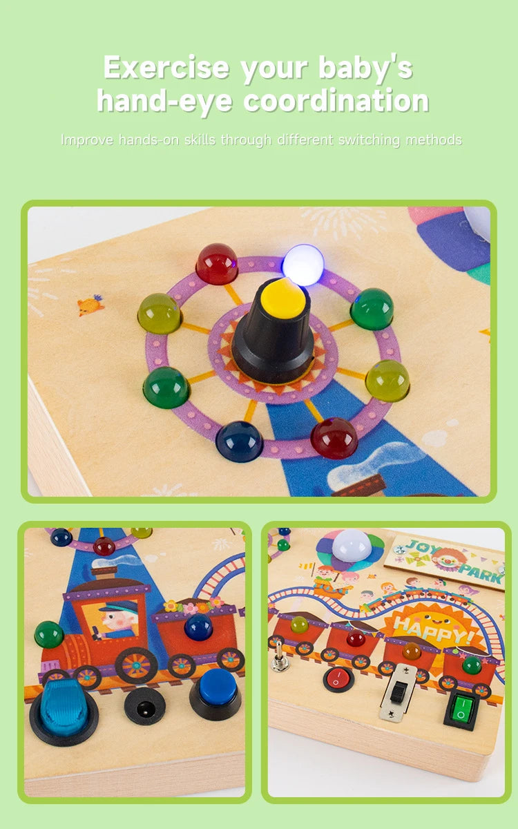 Engaging LED Busy Board | Interactive Sensory Toy for Kids