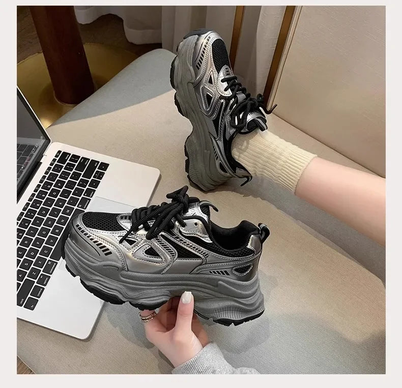 Fashionable Casual Platform Sneakers for Women | Comfortable Sports Shoes
