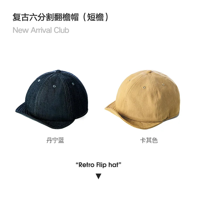 Men's Oversize Denim Golf Cap | Stylish Casual Newsboy Hat