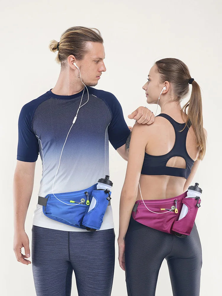 Waterproof Running Waist Bag with Water Bottle Holder for Outdoor