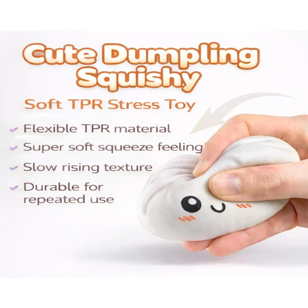 Simulation Flash Dumpling Squishy Stress Ball Slow Rebound Squeeze Decompression Toy for Kids Adults
