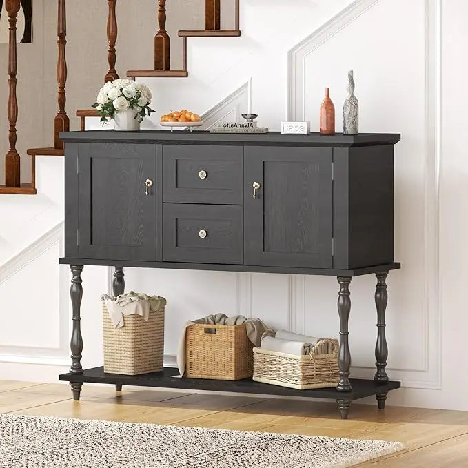 Farmhouse Console Table with Drawers | Stylish Entryway Storage
