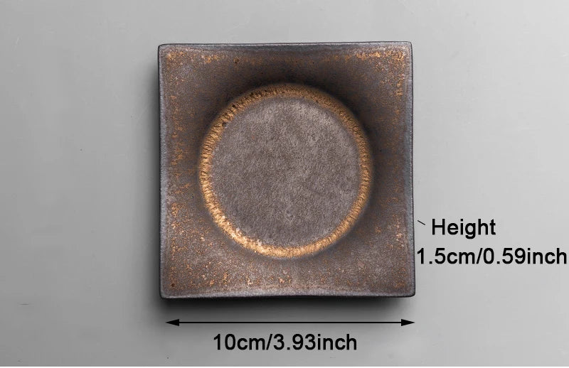 Vintage Ceramic Tea and Coffee Cup with Wooden Handle