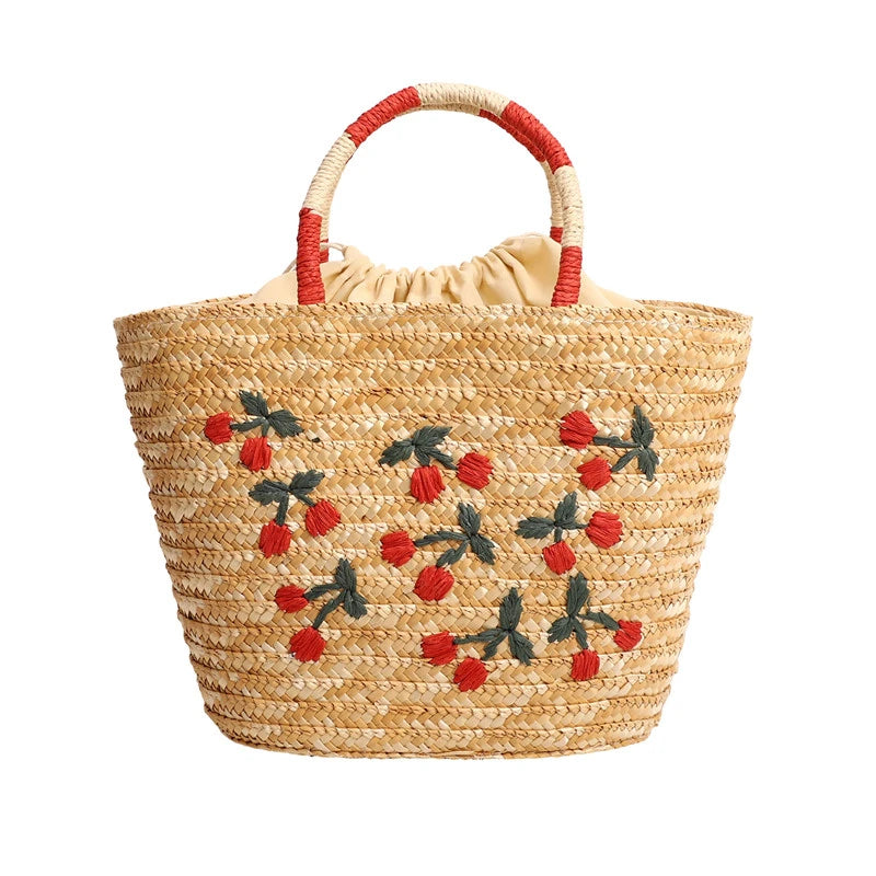 Casual Sweet Tote Bags | Perfect Straw Embroidery Shoulder Bag