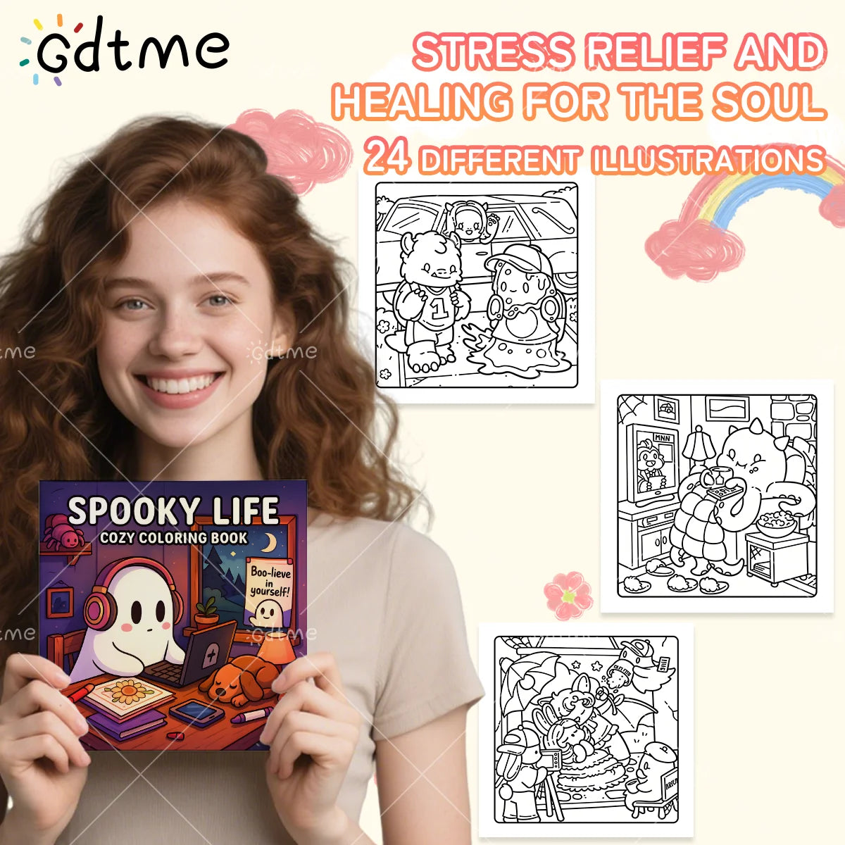 Halloween Spooky Life Coloring Book for Adults & Teens | Fun Gift