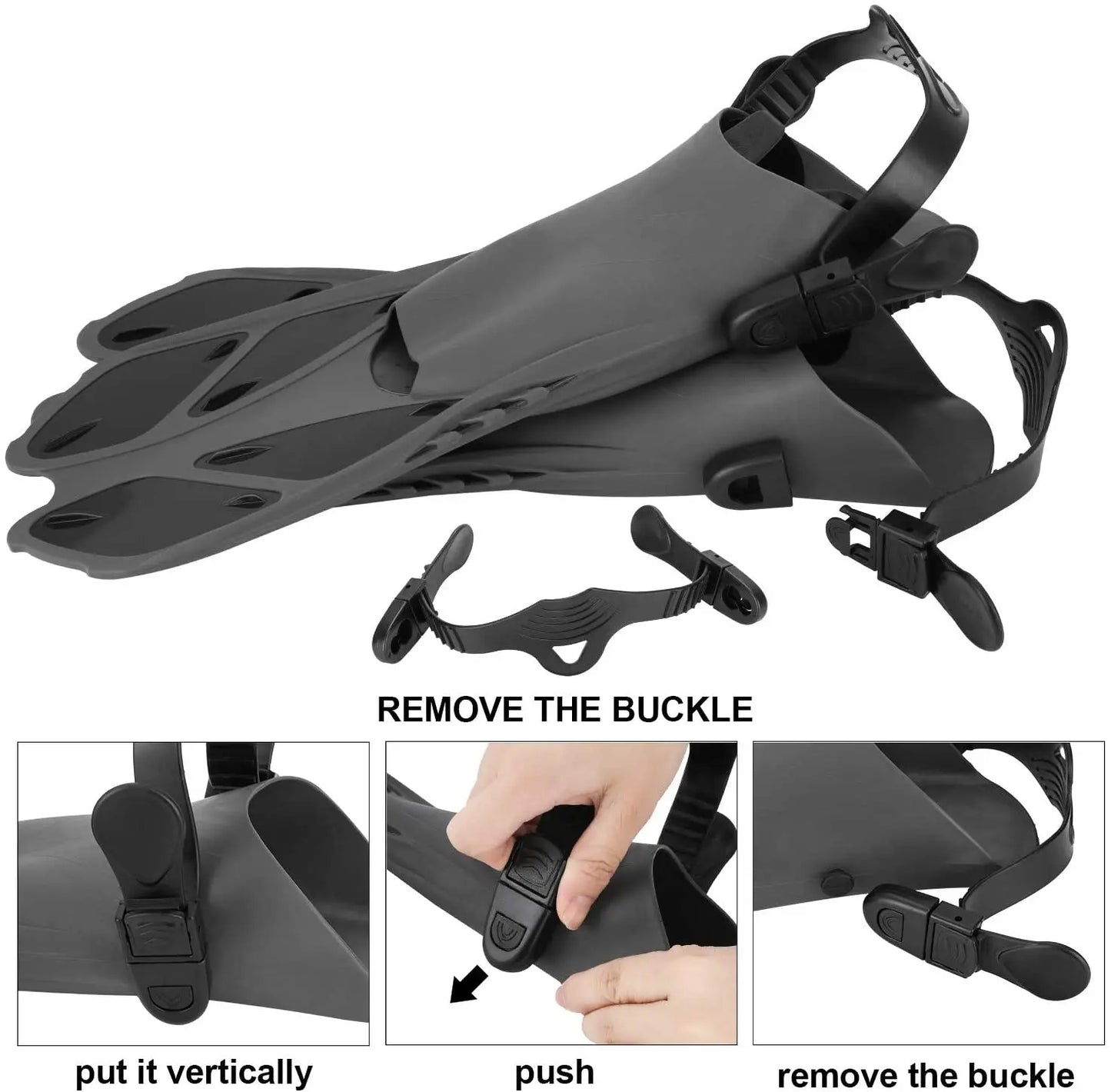5PCS Snorkeling Set | Dive Mask, Snorkel & Adjustable Fins