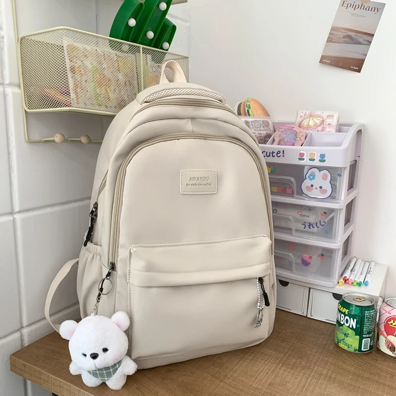 Stylish Waterproof College Backpack | Trendy Laptop School Bag