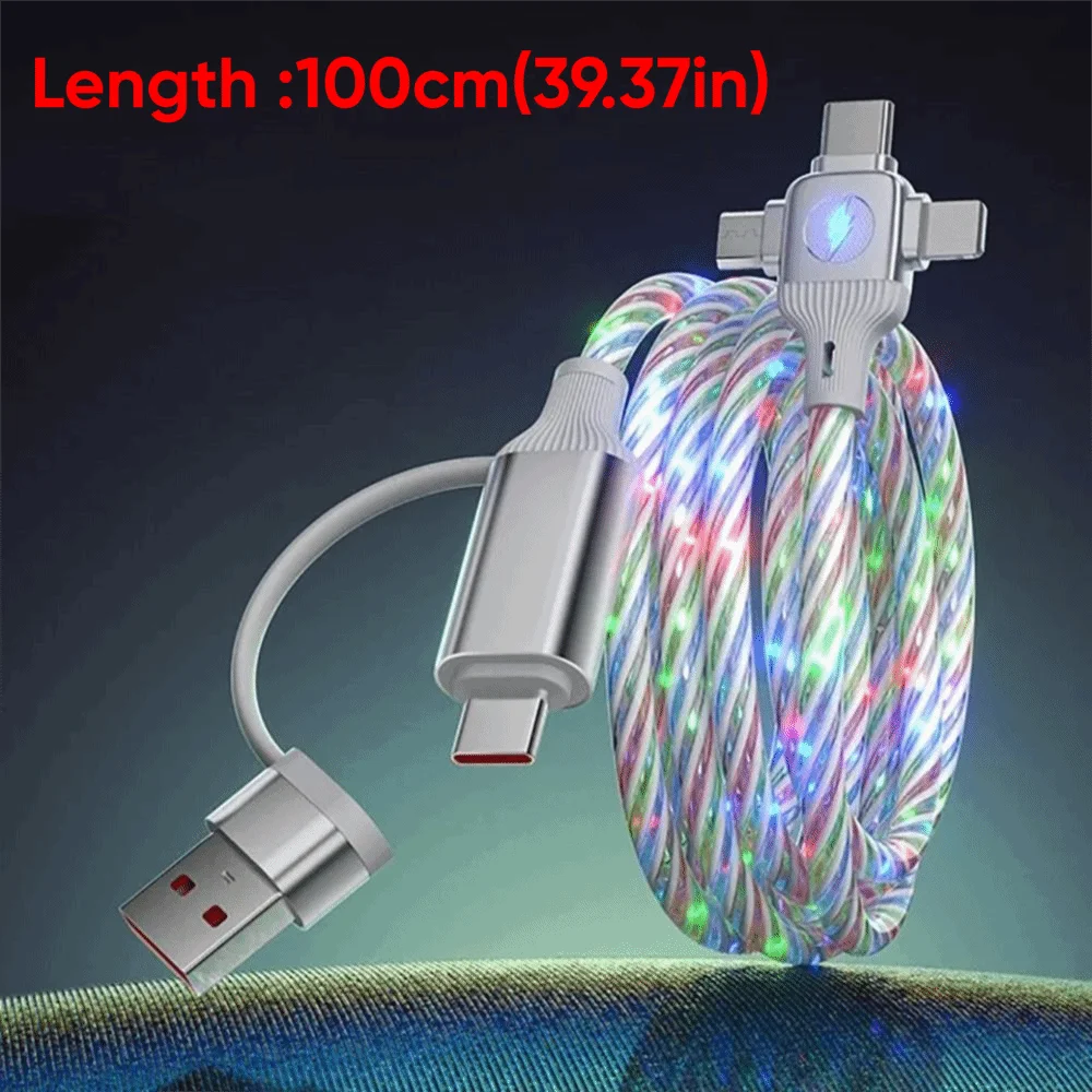High-Speed Fast Charging PVC Cable | 3-in-2 Multi USB Design