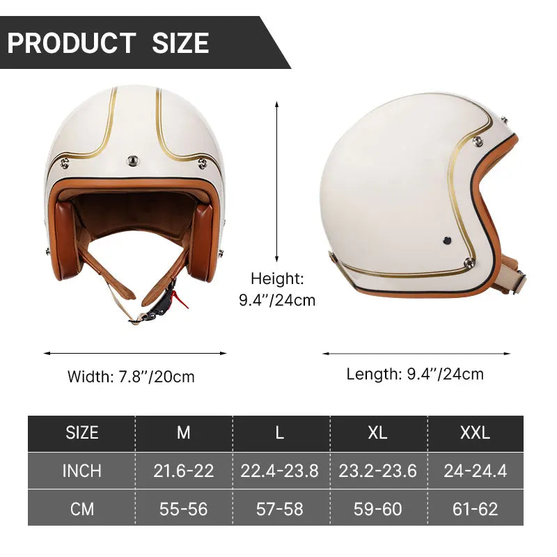Budget 3/4 Open Face Motorcycle Helmet | DOT Certified Safety Gear