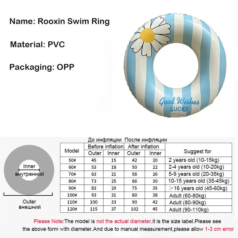 Inflatable Pool Float Ring | Perfect for Kids & Adults Summer Fun