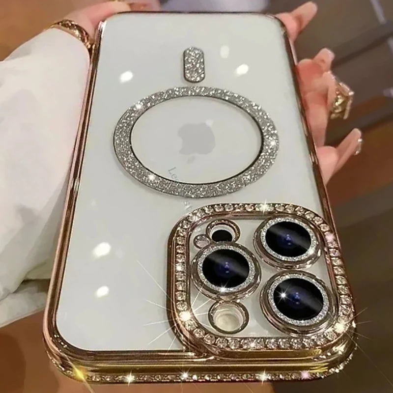 Sparkling Glitter Diamond Transparent Case for iPhone Models
