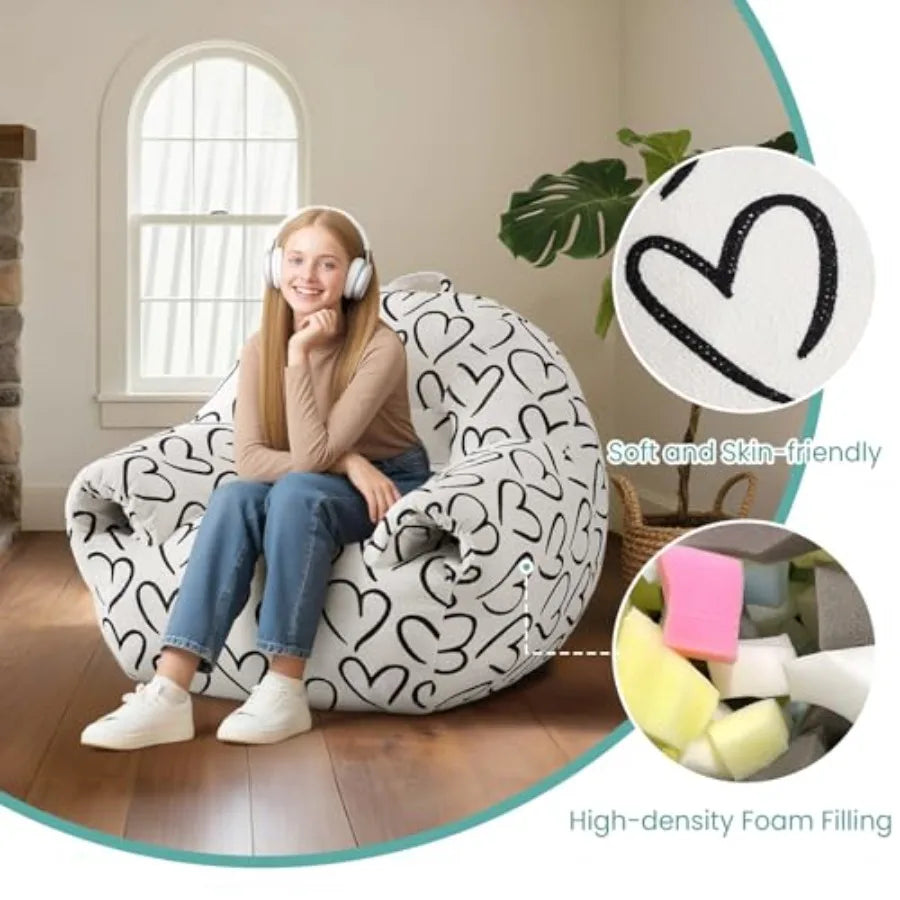 Comfy Bean Bag Chair for Adults | Cozy Foam-Filled Lounge