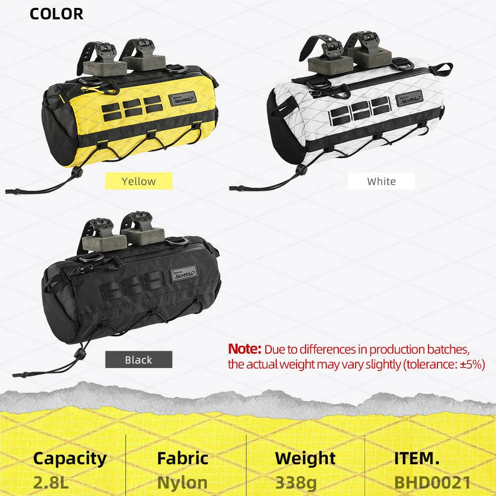 Durable Bike Handlebar Bag | 2.8L Wear-Resistant Bicycle Bag