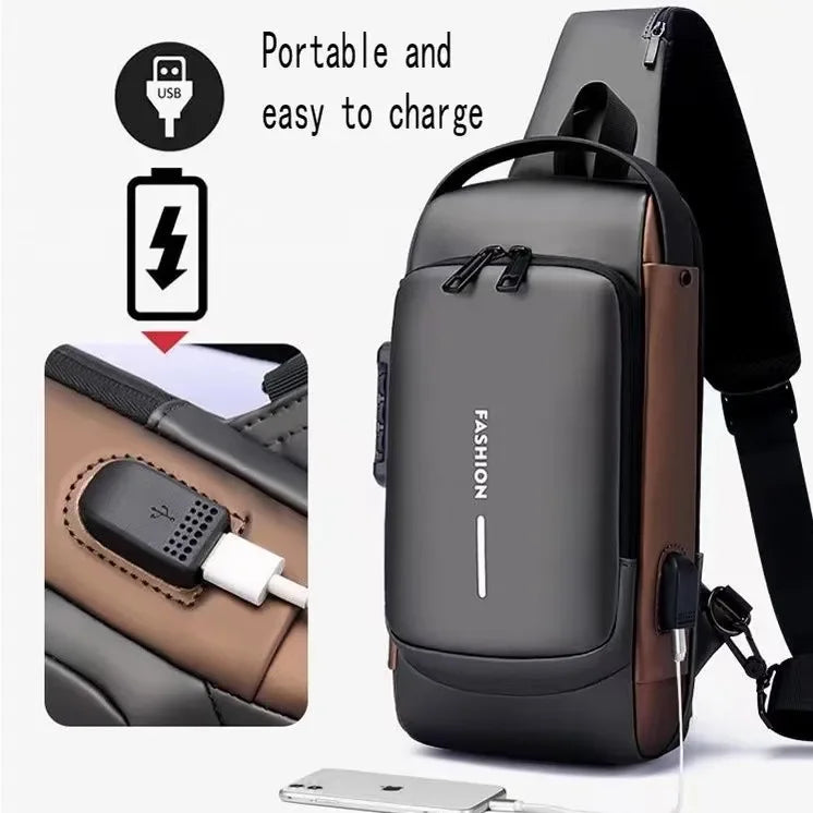 Multifunction Anti-theft USB Shoulder Bag | Stylish Crossbody Pack