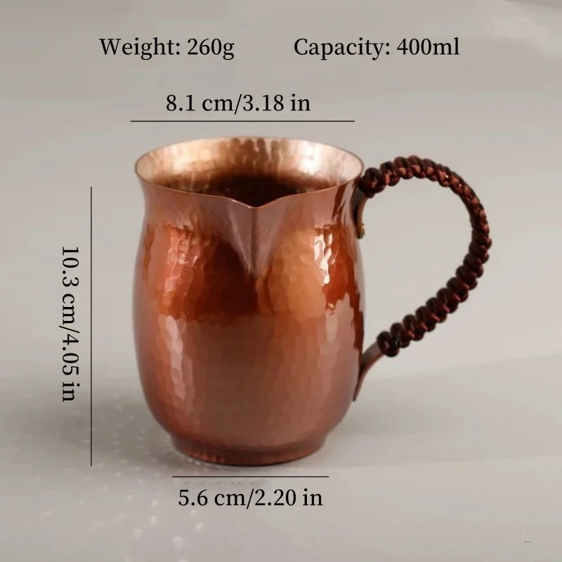 Elegant Vintage Copper Tea Mug | Stunning Hammered Coffee Cup