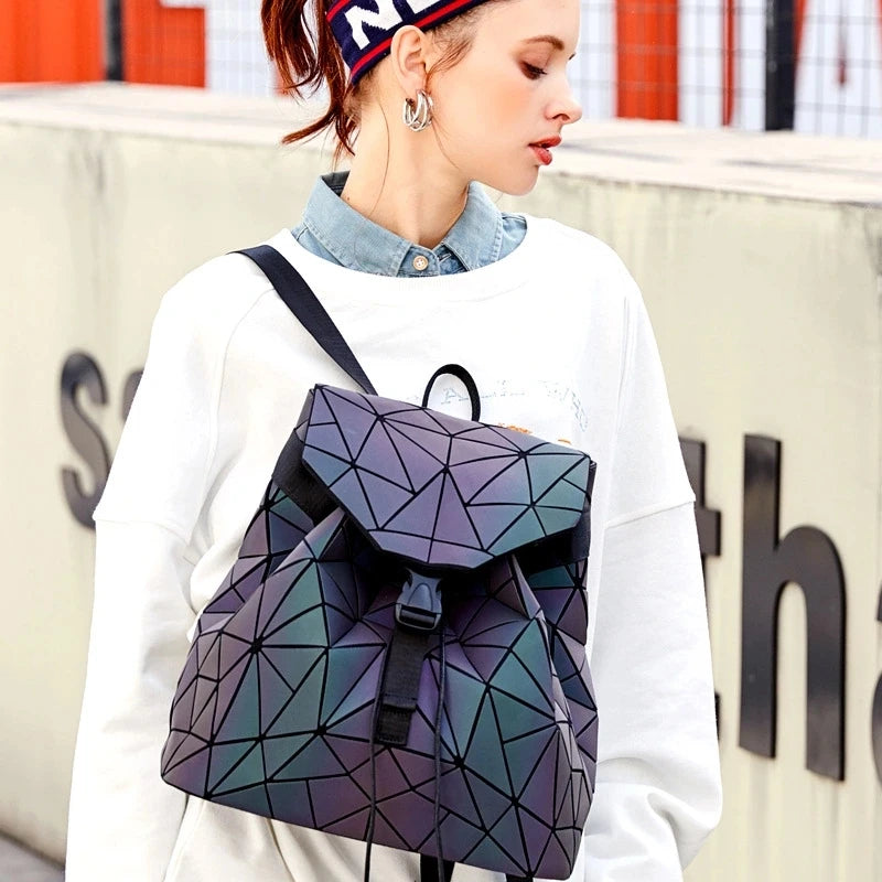 Stylish Luminous Drawstring Folding Backpack Set | Travel Bags
