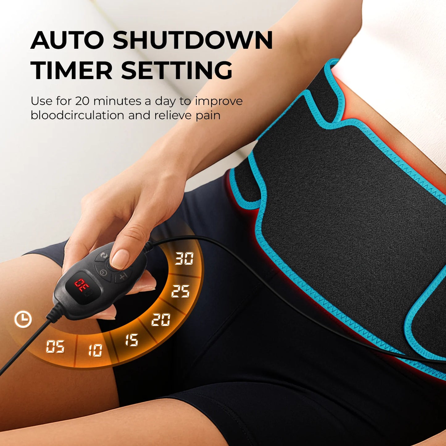 Red & Infrared LED Light Therapy Belt for Back Pain Relief