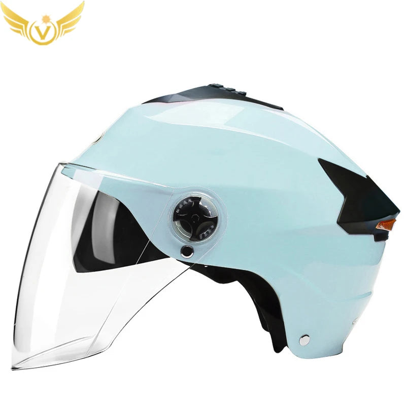 LED Motorcycle Helmet for Moped & Electric Scooter | Unisex Safety Gear