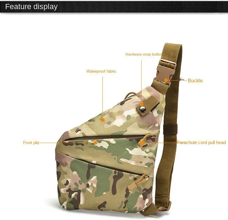 Men's Camouflage Tactical Chest Bag | Waterproof Crossbody Bag