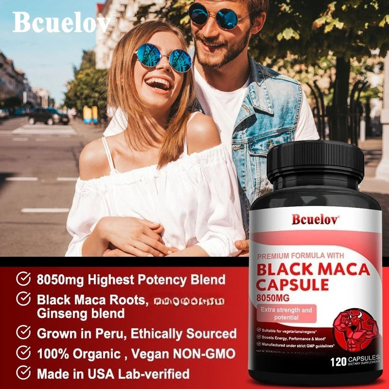 Powerful Maca Supplement for Energy & Endurance | Vegan Capsules