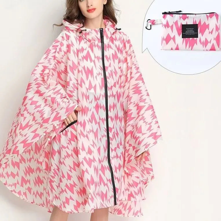 Lightweight Leopard Raincoat for Women | Waterproof Windproof Cloak