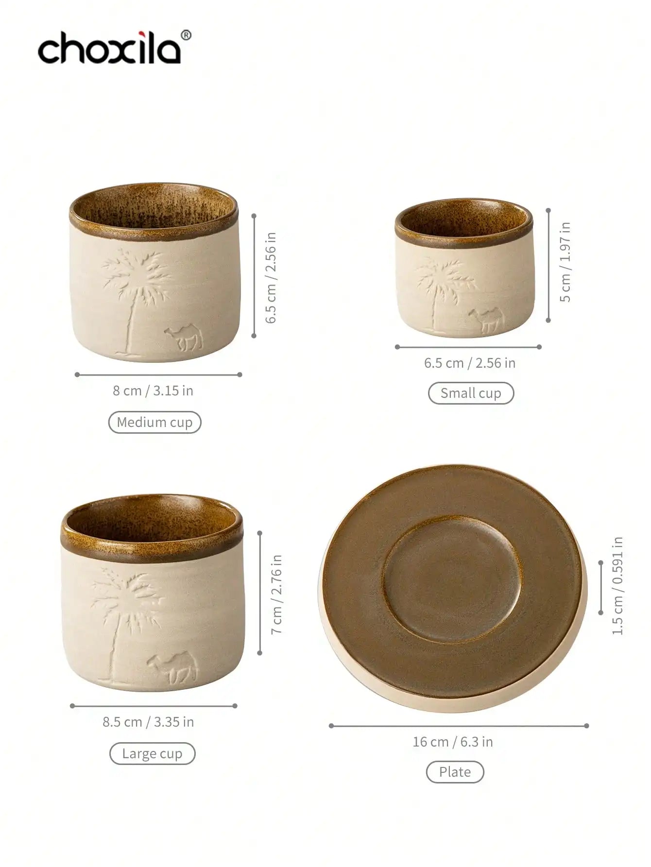 Desert Camel & Palm Tree Ceramic Coffee Mug | Unique Home Decor