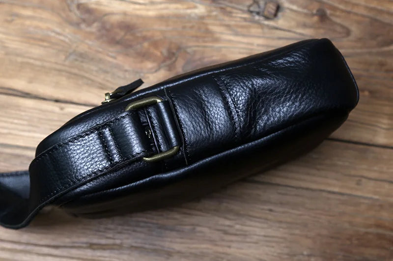 Bandolera de cuero genuino para hombre | Elegante y duradera