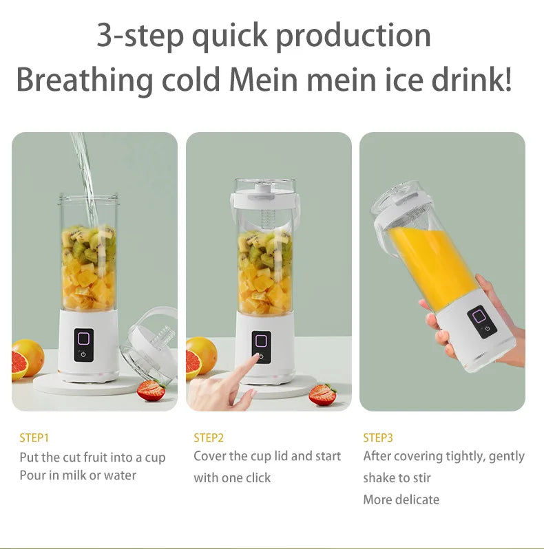 Rechargeable Mini Juicer Cup | Portable Blender for Home & Travel