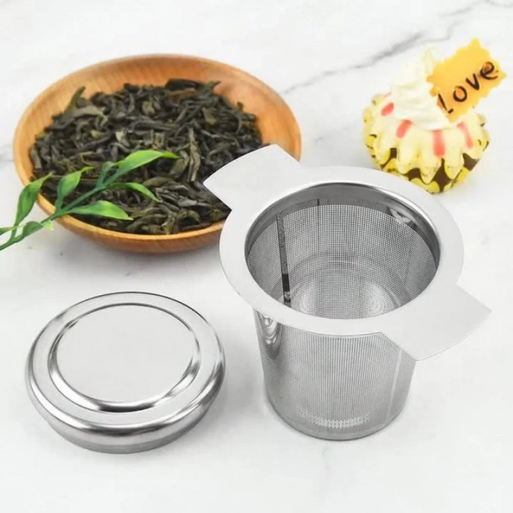 304 Stainless Steel Loose Leaf Tea Infuser with Lid | Brew Perfect Tea & Coffee