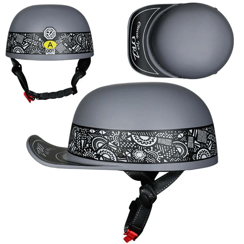 Vintage Retro Motorcycle Half Face Helmets for All Ages