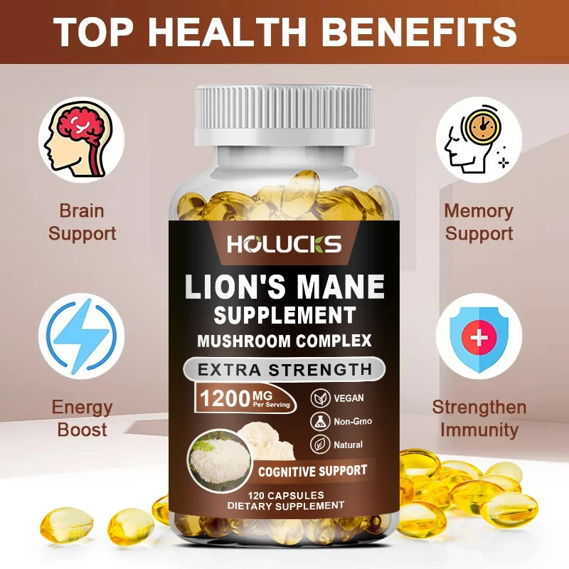 Lion's Mane Mushroom Complex Capsules | Brain & Immune Support