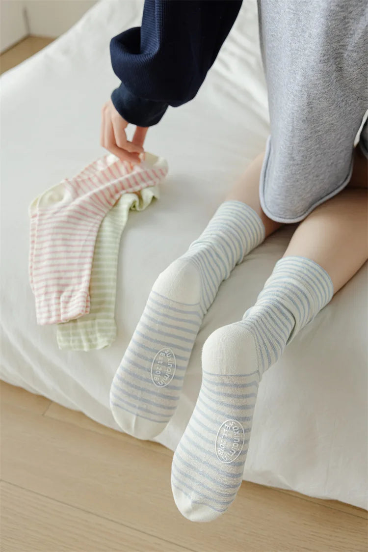 Casual Striped Women's Socks | Trendy Harajuku Streetwear