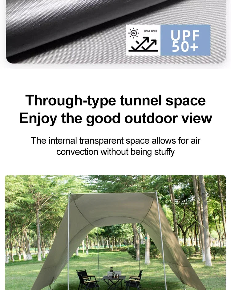 Portable Waterproof Car Awning Tent | UV Sun Shelter for Camping